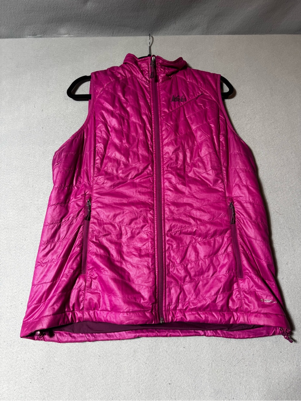REI Women's Fuchsia Quilted Insulated Vest with Zipper Pockets
